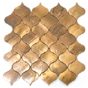 Gạch ốp tường kim loại BackStation Lantern Tile Antique Brass Copper khảm